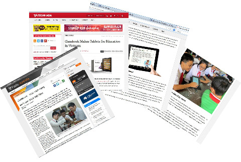 Sách giáo khoa điện tử Việt Nam lên báo nước ngoài